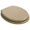 vidaXL Assentos sanita 2 pcs c/ tampas fecho suave MDF design bambu