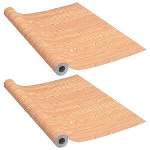 vidaXL Autocolante para porta 2 pcs 210x90 cm PVC cor castanho ácer