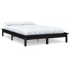 vidaXL Estrutura de cama super king size 180x200 cm pinho maci&ccedil;o preto