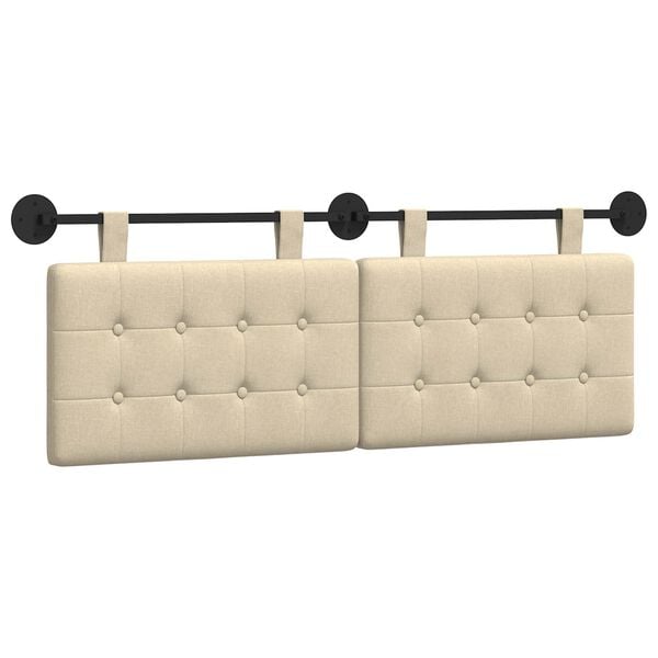 vidaXL Cabeceira Suspensa Montado na parede tecido