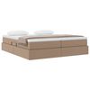 vidaXL Cama com arruma&ccedil;&atilde;o e colch&atilde;o Cappuccino 180 x 200 cm