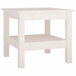 vidaXL Mesa de Centro Branca 45x45x40 cm Madeira Maci&ccedil;a Pinho