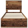 vidaXL Estrutura da Cama Madeira antiga 90 x 190 cm Madeira processada