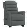 vidaXL Poltrona de massagens elevat&oacute;ria couro artificial cinzento