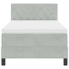 vidaXL Cama Box com colch&atilde;o Cinzento-claro 100 x 200 cm Veludo