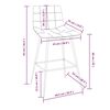 vidaXL Bancos de bar 2 pcs veludo preto