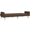 vidaXL Sof&aacute;-cama de 2 lugares tecido castanho