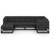 vidaXL 6 pcs conjunto lounge de jardim c/ almofad&otilde;es pinho maci&ccedil;o