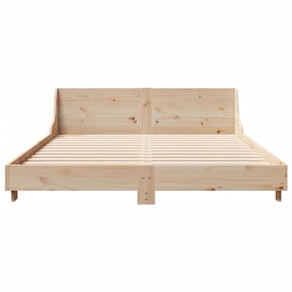 vidaXL Cama sem colch&atilde;o 140x190 cm madeira de pinho maci&ccedil;a