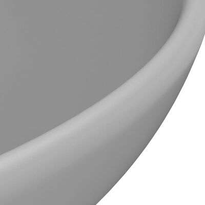 vidaXL Lavatório WC luxuoso redondo 32,5x14cm cerâmica cinzento mate