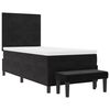 vidaXL Cama Box com colch&atilde;o com cabeceira Preto 90 x 190 cm Veludo