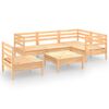 vidaXL 6 pcs conjunto lounge de jardim pinho maci&ccedil;o