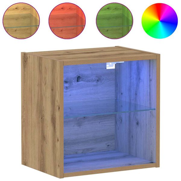 vidaXL Prateleira Flutuante com prateleira Castanho 40 x 28,5 x 40 cm