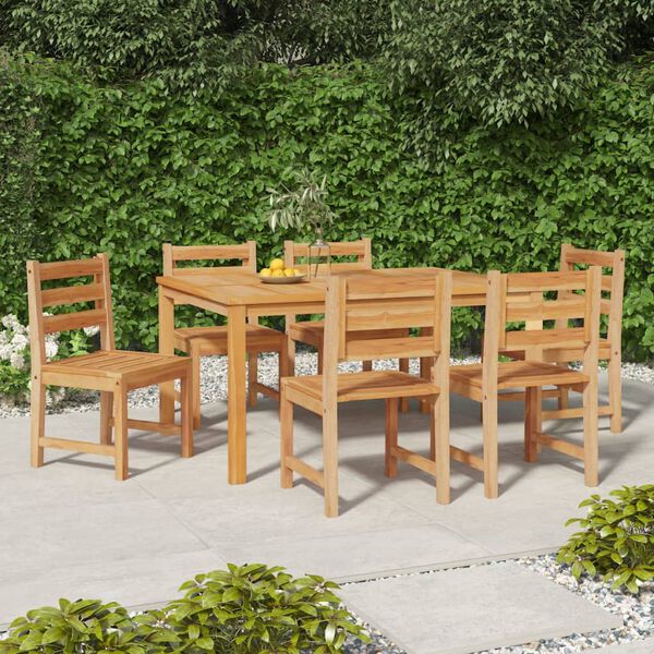 vidaXL Cadeiras de jardim 6 pcs madeira de teca maci&ccedil;a