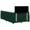 vidaXL Cama boxspring com colch&atilde;o 120x200 cm veludo verde-escuro