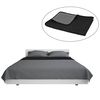 vidaXL Colcha de dupla face acolchoada 230x260 cm cinzento e preto