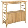 vidaXL Mesa de Bar Externa Natural 110 x 50 x 105 cm Bambu