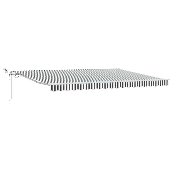 vidaXL Toldo retr&aacute;til autom&aacute;tico com LED 450x300 cm antracite/branco