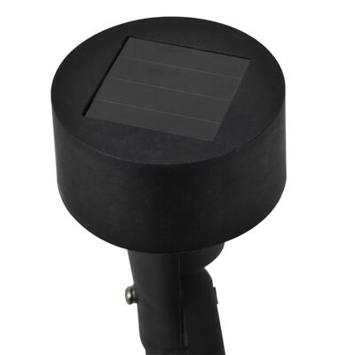 Holofote de exterior c/ LEDs energia solar 12 pcs preto