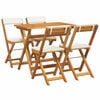 vidaXL Conjunto bistro 5 unid. &Oacute;leo Natural Madeira S&oacute;lida de Ac&aacute;cia