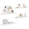 vidaXL Prateleiras parede suspensas 4 pcs 90x23,5x3,8cm MDF branco