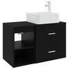 vidaXL Conjunto de M&oacute;veis para Banheiro 2 pcs Carvalho Preto