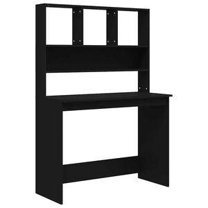 vidaXL Secret&aacute;ria c/ prateleiras 102x45x148 cm derivados madeira preto