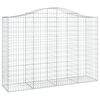 vidaXL Cestos gabi&atilde;o arqueados 13 pcs 200x50x140/160 ferro galvanizado