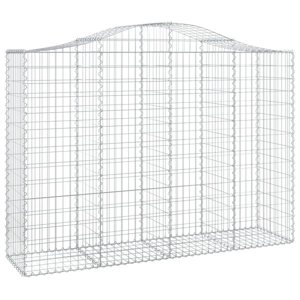 vidaXL Cestos gabi&atilde;o arqueados 13 pcs 200x50x140/160 ferro galvanizado