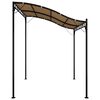 vidaXL Toldo 2x2,3 m 180 g/m&sup2; tecido e a&ccedil;o cinzento-acastanhado