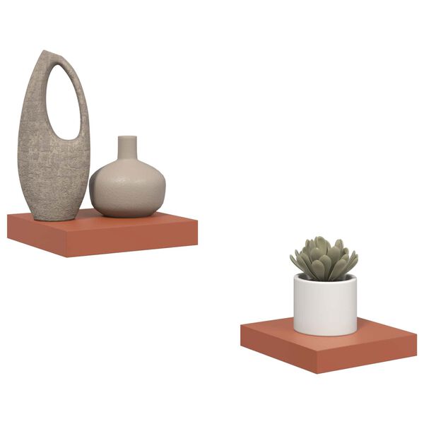 vidaXL Prateleira de Parede 2 pcs Vermelho 23 x 23,5 x 4 cm