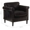 vidaXL Poltrona couro genu&iacute;no preto
