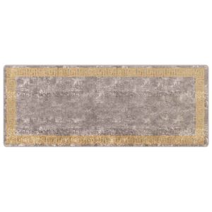 vidaXL Passadeira MARSA Cinzento 100 x 250 cm Poli&eacute;ster e PVC