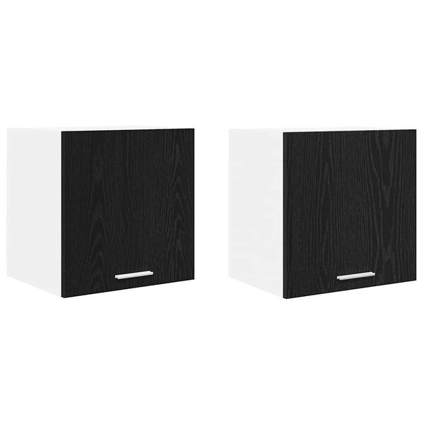 vidaXL Arm&aacute;rio suspenso 2 pcs Carvalho Preto e Branco 40 x 31 x 40 cm