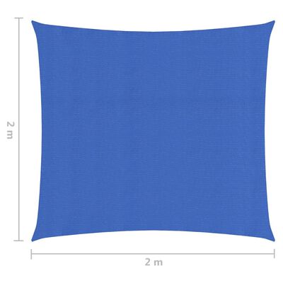 vidaXL Para-sol estilo vela 160 g/m² 2x2 m PEAD azul