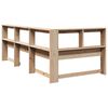 vidaXL Estante cabeceira forma de L 90 cm madeira de pinho maci&ccedil;a