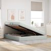 vidaXL Cama com arruma&ccedil;&atilde;o e colch&atilde;o Cinzento-claro 180 x 200 cm Veludo