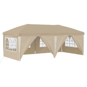 vidaXL Tenda de Festa Pop-up 575 x 288 x 245 cm Creme