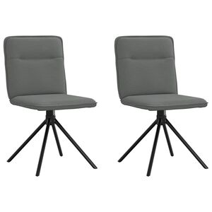 vidaXL Cadeiras de jantar 2 pcs tecido cinzento-escuro