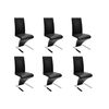 vidaXL Cadeiras de jantar 6 pcs couro artificial preto