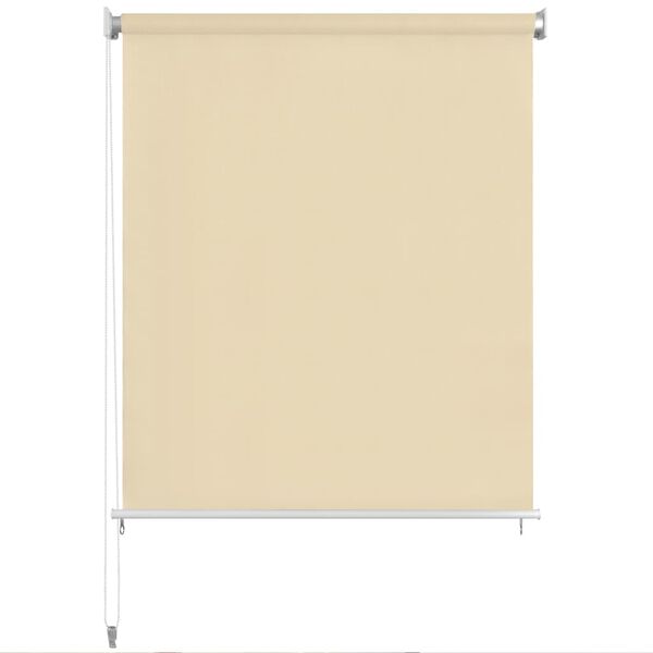 vidaXL Estore de rolo para exterior 350x230 cm creme