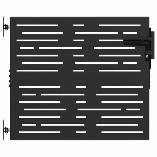 vidaXL Portão de Jardim Preto 85 x 100 cm Aço com Revestimento em Pó