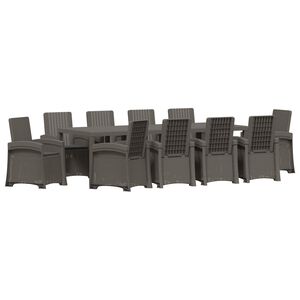 vidaXL Conjunto de Jantar para Jardim 11 unid. PP