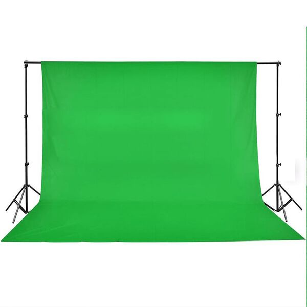 vidaXL Fundo fotográfico s/ suporte algodão verde 500x300cm chroma key