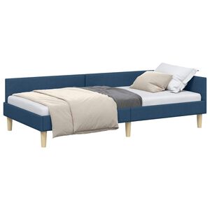 vidaXL Estrutura de Cama de Canto Azul 80 x 200 cm tecido