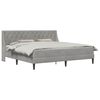 vidaXL Estrutura de cama com colch&atilde;o Cinzento-claro 180 x 200 cm