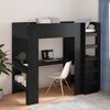 vidaXL Estrutura de Cama Loft com Mesa Carvalho Preto 98.5 x 200 cm