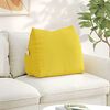vidaXL Travesseiro para Costas Amarelo Claro 60 x 20 x 50 cm tecido
