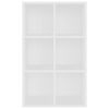 vidaXL Estante/aparador 66x30x98 cm contraplacado branco