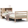 vidaXL Cama com estante sem colch&atilde;o 90x200 cm pinho maci&ccedil;o